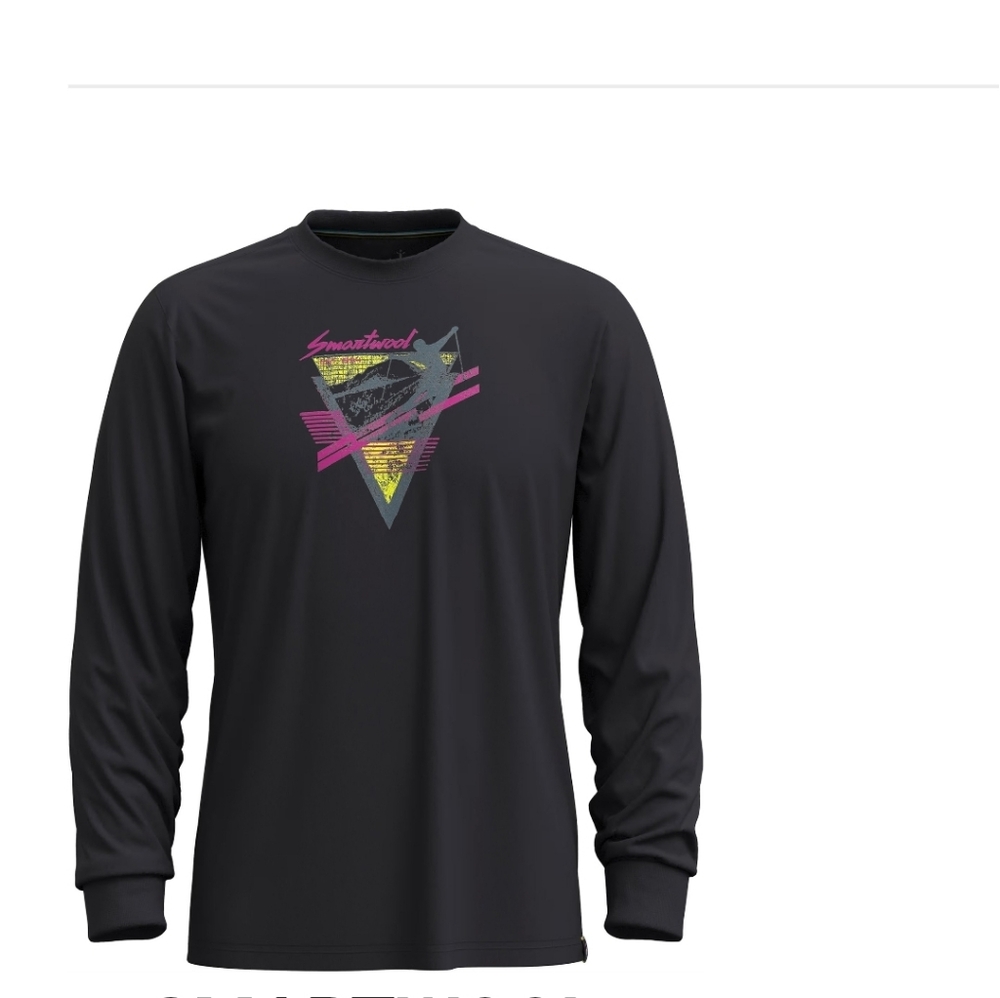SMARTWOOL 90s Shred Graphic Long Sleeve Tee - Unisex Black / S